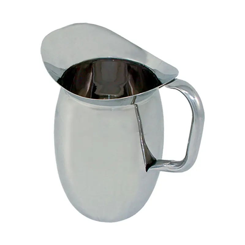 Stainless Steel Bell-Shaped Pitcher With Ice Guard – 3-Quart Capacity 1