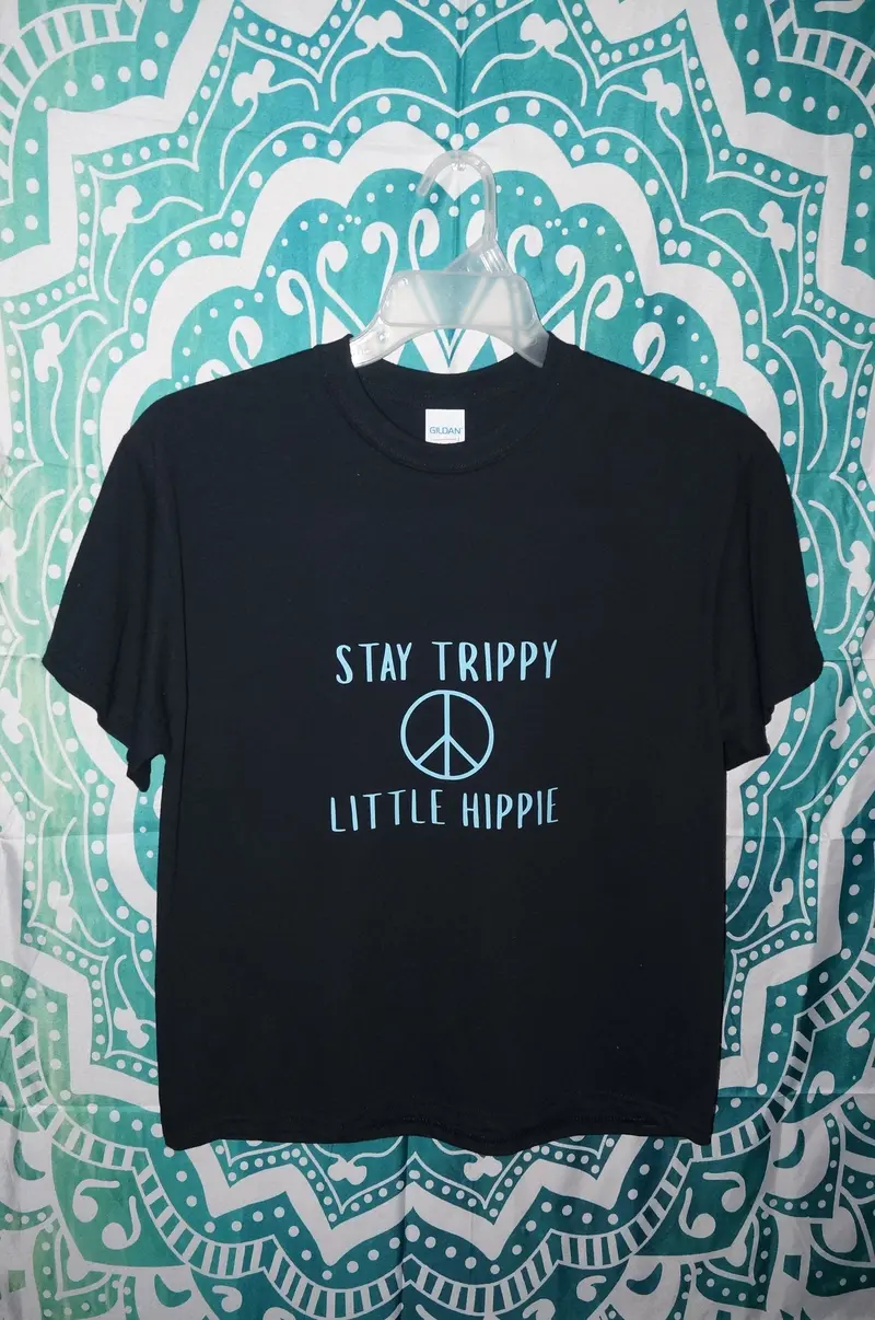 Stay Trippy Little Hippie Graphic Tee – Medium 1