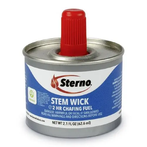 Sterno 10100 Stem Wick Chafing Fuel Cans – 2-Hour Burn, 24-Count Case 1