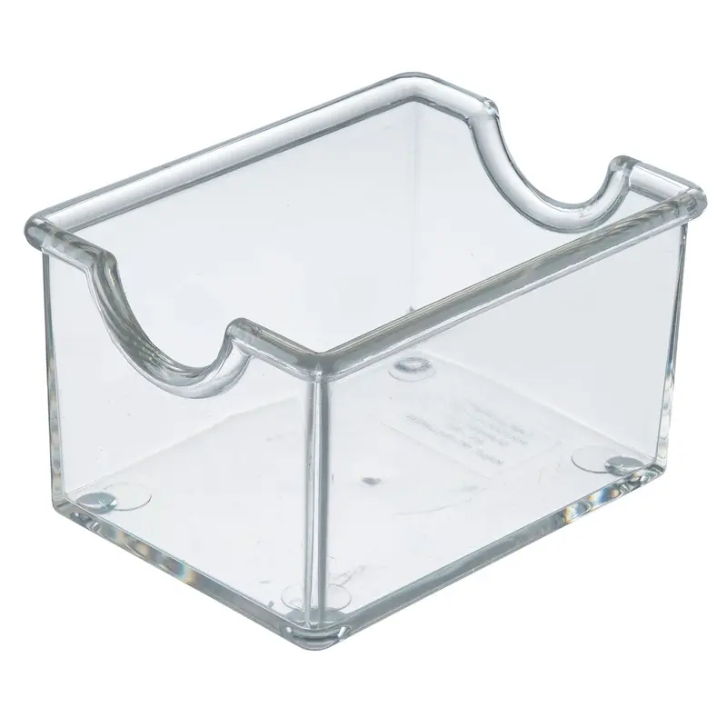 Tablecraft 10308 Clear Sugar Packet Dispenser Holder – 6-Pack Set 1