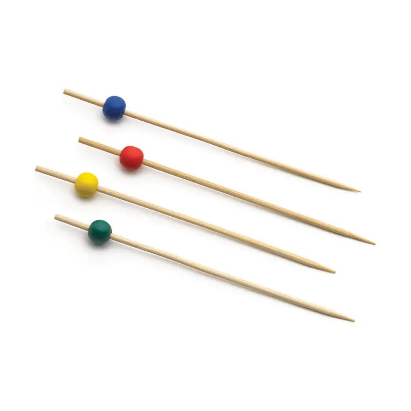 Tablecraft Assorted Color Ball Picks — 4.5", 100-Pack (Bamba45) 1
