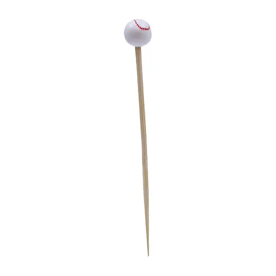 Tablecraft Bamsp145 Bamboo Baseball Sport Pick – 4.5", Pack Of 100 1