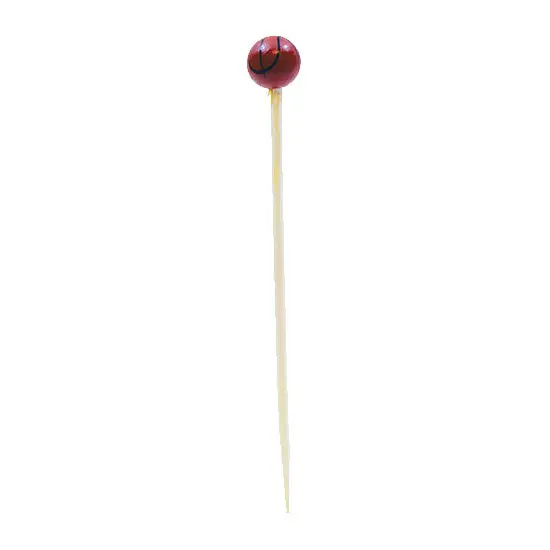 Tablecraft Bamsp245 Bamboo Basketball Sport Pick – 4.5", Pack Of 100 1