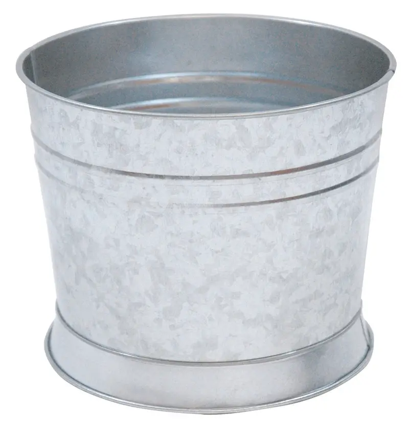 Tablecraft Bdgtub Galvanized Metal Beverage Tub – Round Rustic Serving Base 1