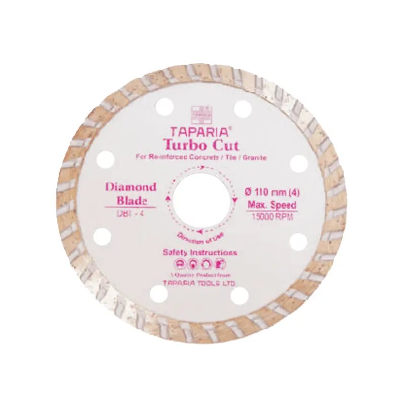 Taparia Dbt-4 Diamond Blade – 110 Mm Turbo Rim For Fast, Aggressive Cutting 1