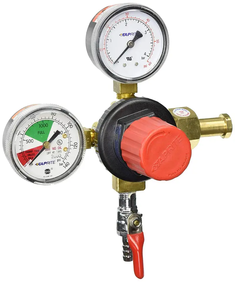 Taprite 742 Co2 Draft Beer Regulator – Dual-Gauge Carbon Dioxide Control Valve 1