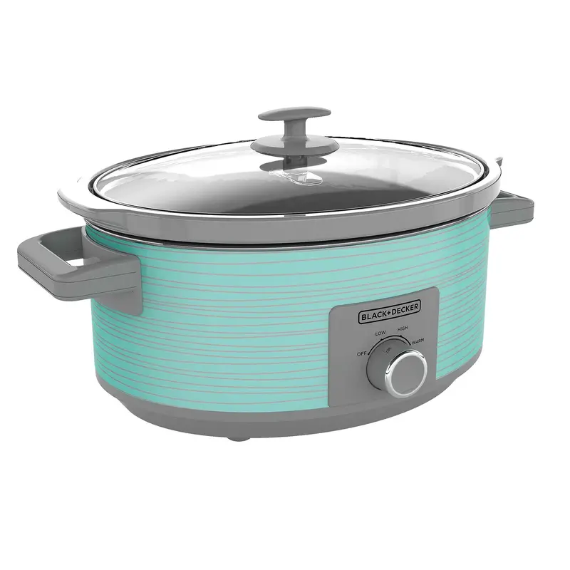 Teal 7-Quart Programmable Slow Cooker 1