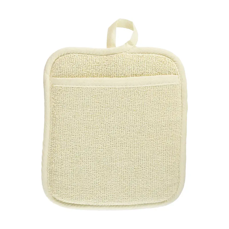 Terry Cloth Oven Mitt With Built-In Pocket For Utensil Storage 1