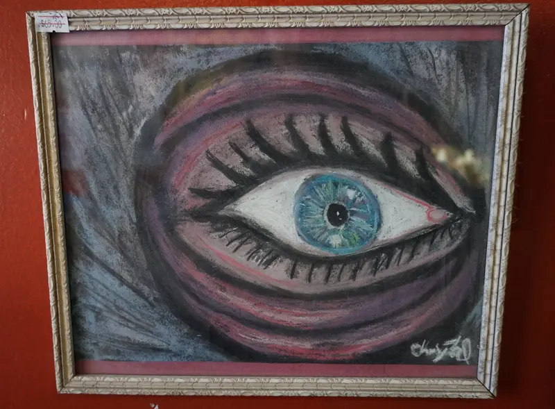 The All-Seeing Eye Symbol Artwork In Natural Wood Frame 1