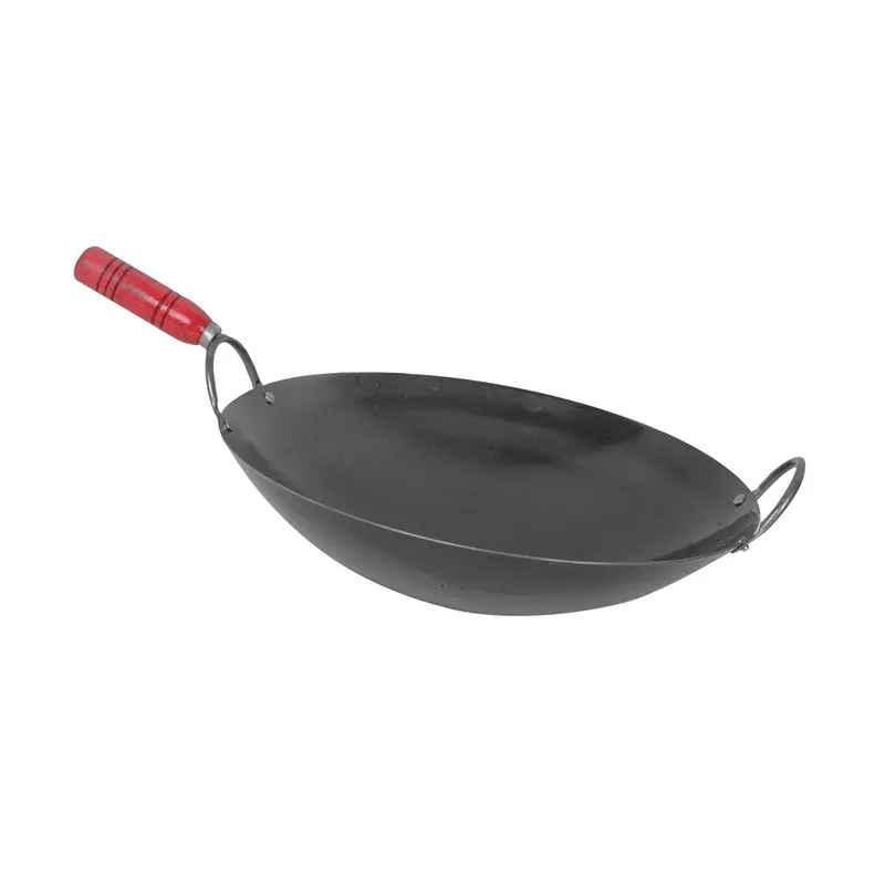 Thunder Group Irwc007 16-Inch Cast Iron Wok With Wooden Handle 1
