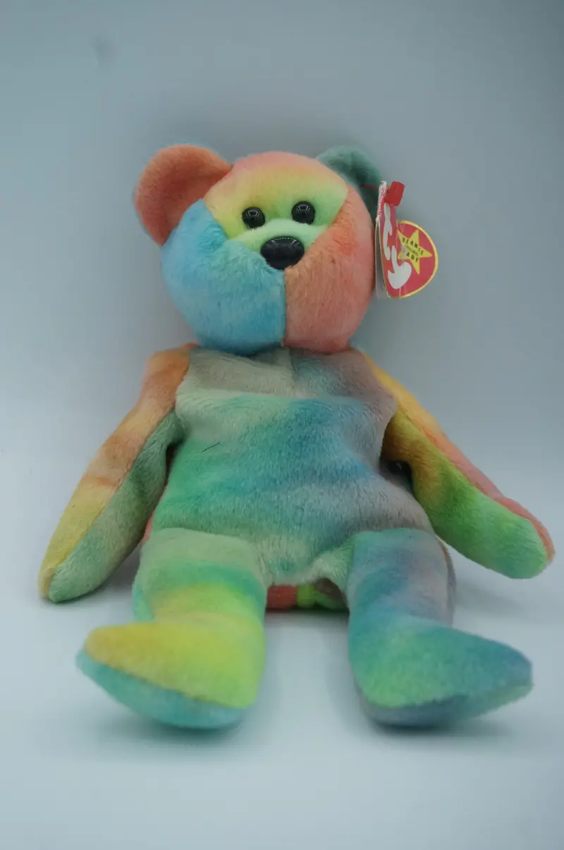 Tie-Dye Beanie With Bear Embroidery 1