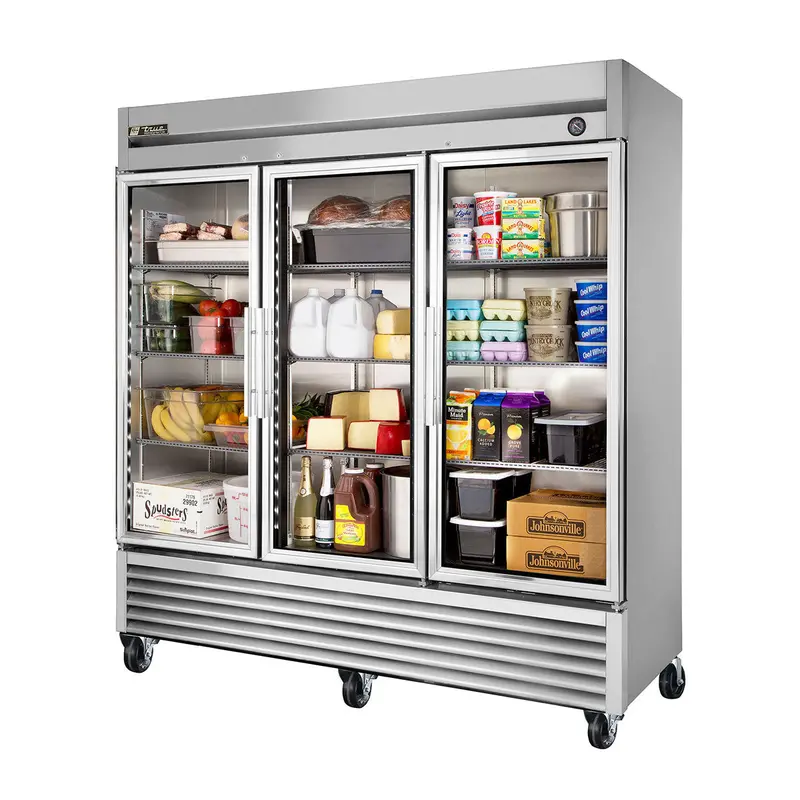 True T-72G-Ld 3-Section Glass-Door Reach-In Refrigerator – Commercial Grade 1