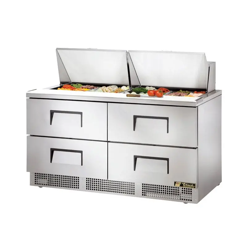 True Tfp-64-24M-D-4 Refrigerated Prep Table — 64", 4 Solid Drawers For Sandwiches & Salads 1