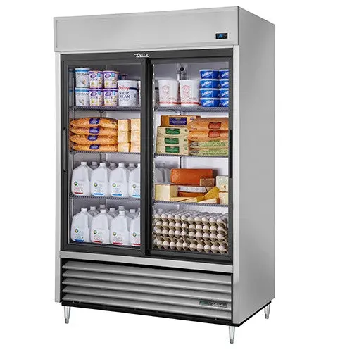 True Tsd-47G-Hc-Ld Bottom-Mount Reach-In Refrigerator With Dual Sliding Glass Doors (54.125" W) 1