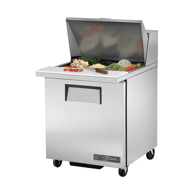True Tssu-27-12M-B Mega-Top Refrigerated Prep Table – 27" Single-Door Sandwich & Salad Station 1
