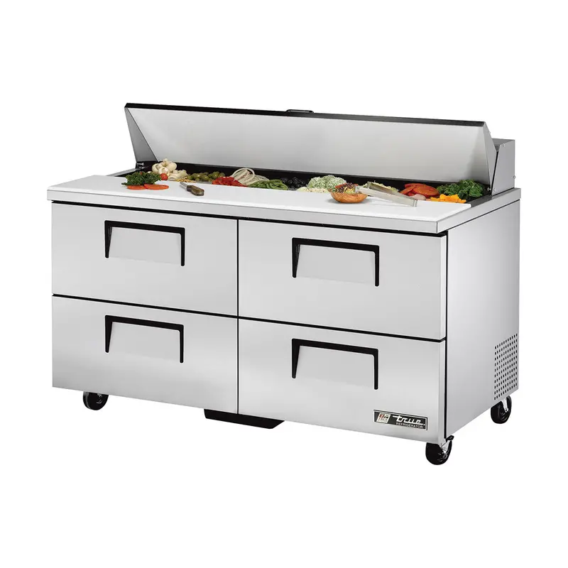 True Tssu-60-16D-4 Stainless Steel Refrigerated Prep Table – 60" W/ 4 Drawers 1