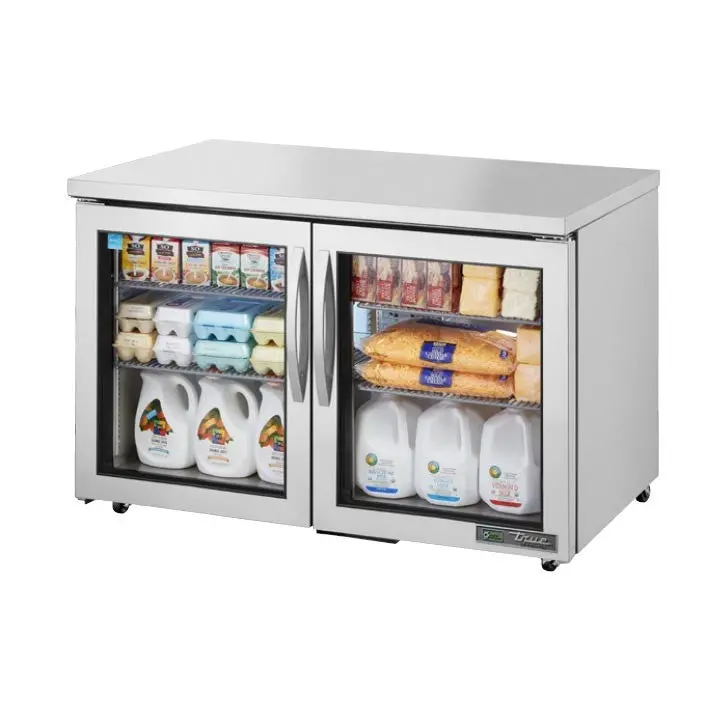True Tuc-48G-Hcfgd01 Dual-Glass-Door Undercounter Refrigerator — 48.375-Inch Wide 1