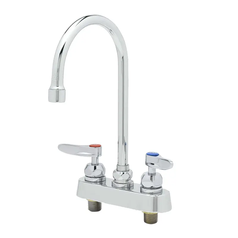 T&S Brass B-1141-Cr Deck-Mount Workboard Faucet With 6-Inch Swivel Gooseneck 1