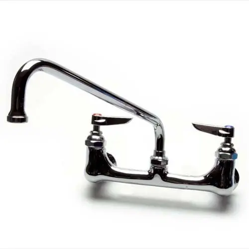 T&S Brass B0231M 8-Inch Center Mixing Faucet — Lever Handles, 12-Inch Swivel Spout 1