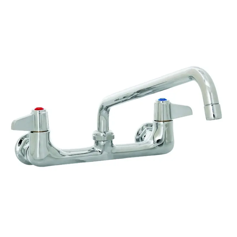 T&S Brass Wall-Mounted Faucet With 8-Inch Center Distance And Swiveling 8-Inch Spout 1