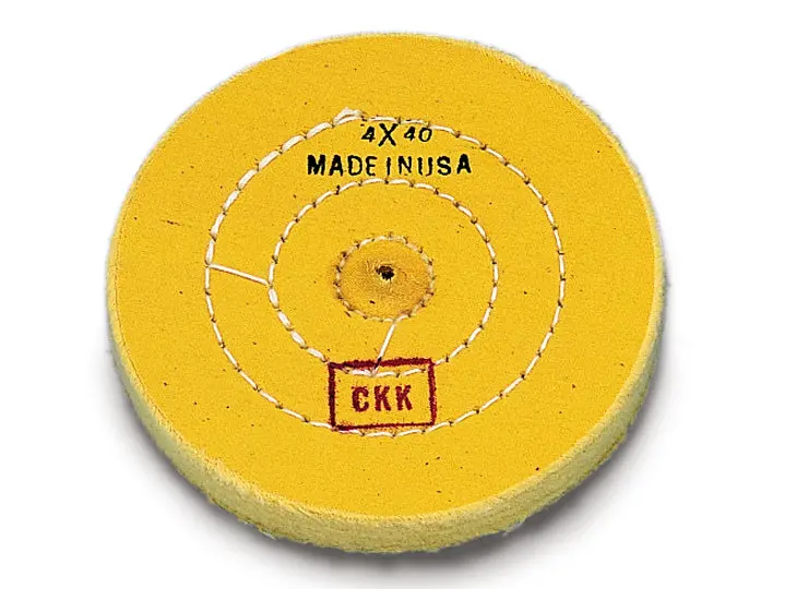 Usa Yellow Muslin Buff – 5" Diameter, 45-Ply Balanced Flexibility 1