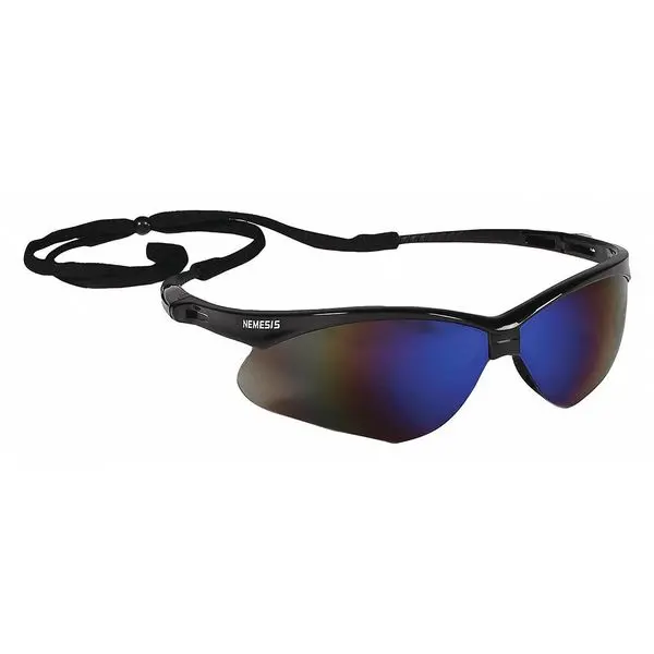 V30 Nemesis Safety Glasses – Black Frame, Blue Tinted Scratch-Resistant Lenses 1
