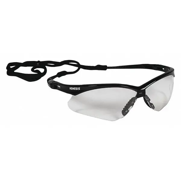 V30 Nemesis Safety Glasses – Black Frame, Clear Scratch-Resistant Lenses 1