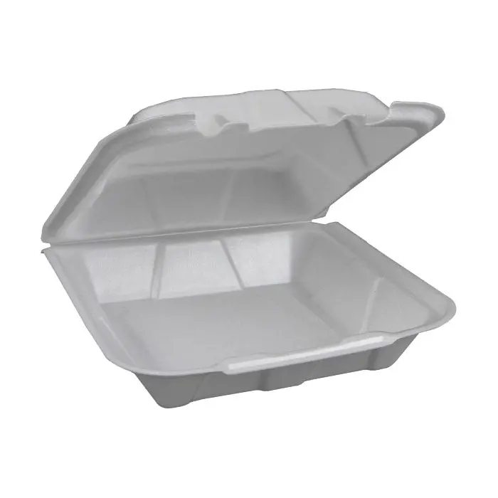 Vented Foam 1-Compartment Takeout Box – 8" X 8" X 3", 150-Unit Case 1