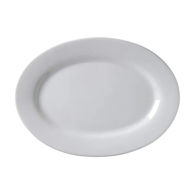 Vertex Argyle Oval Serving Platter – 11.5-Inch, Tan Melamine, 6-Pack (Arg-13) 1