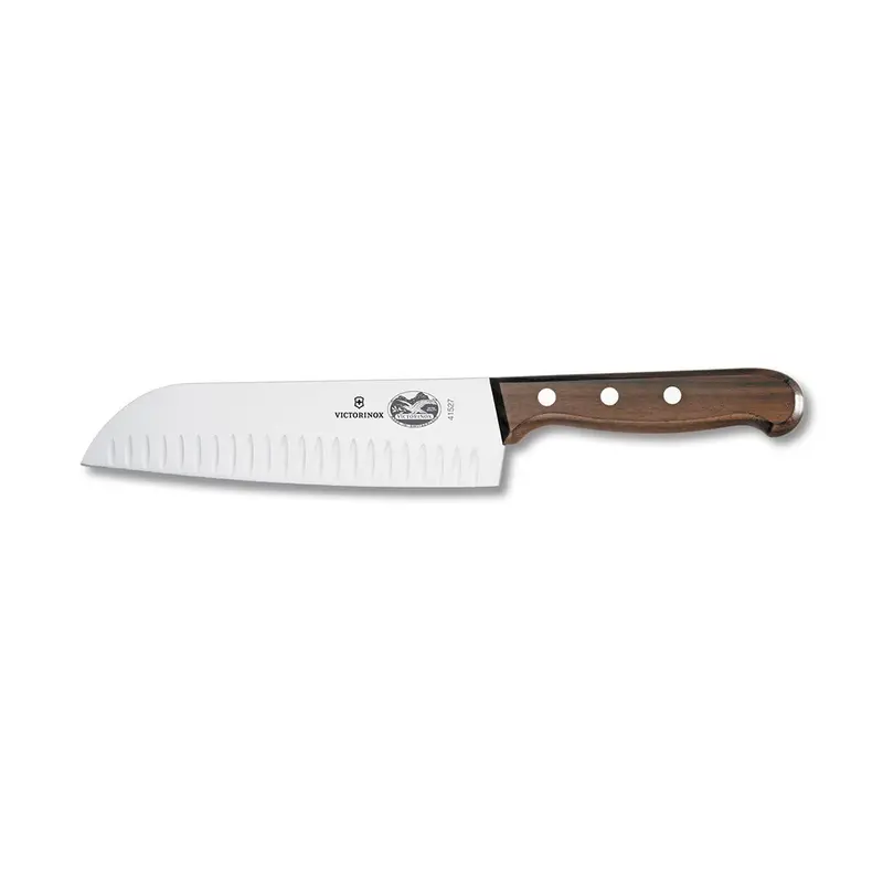 Victorinox 7-Inch Santoku Knife – Rosewood Handle With Granton Edge 1