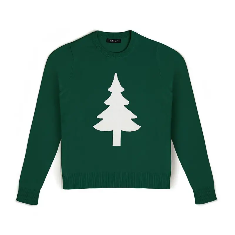 Vintage-Style Christmas Sweater – Retro Nordic Embroidery 1