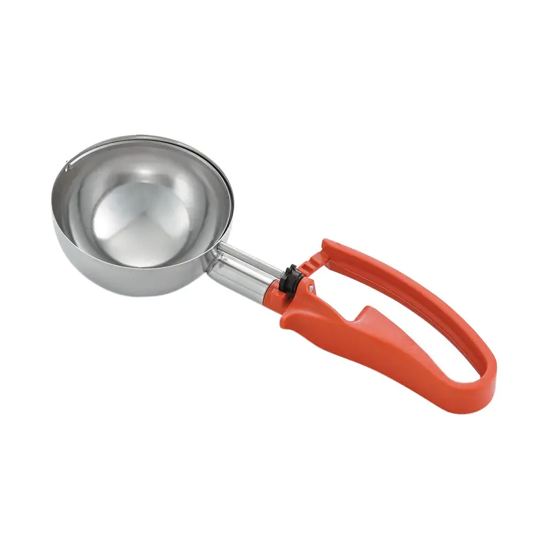 Vollrath 47388 #4 Orange Standard-Length Disher – 8 Oz Portion Control Scoop 1