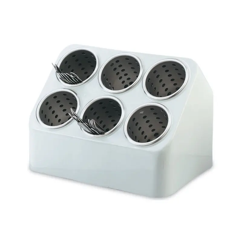 Vollrath 52644 Silv-A-Tainer Plastic Cylinder Carrier – Holds 6 Units 1