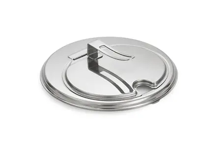 Vollrath Heavy-Duty Hinged Inset Cover – 11-Quart Stainless Steel Lid 1