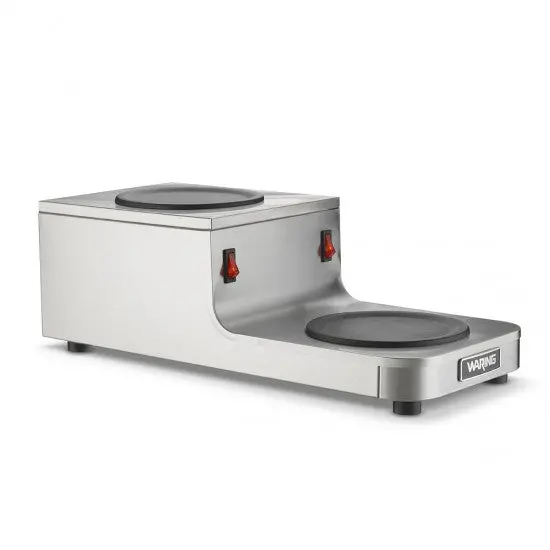 Waring Wcw20R Dual-Zone Coffee Warmer – Step-Up Double Burner Hot Plate For Serving 1