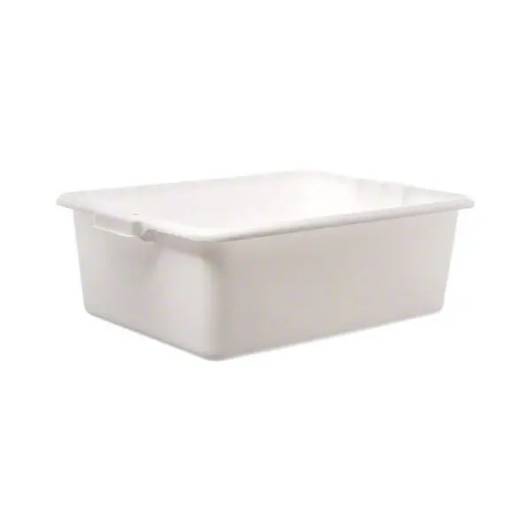 White Bus Tub Tote Box – 20.5" X 15.25" Heavy-Duty Transport Container 1