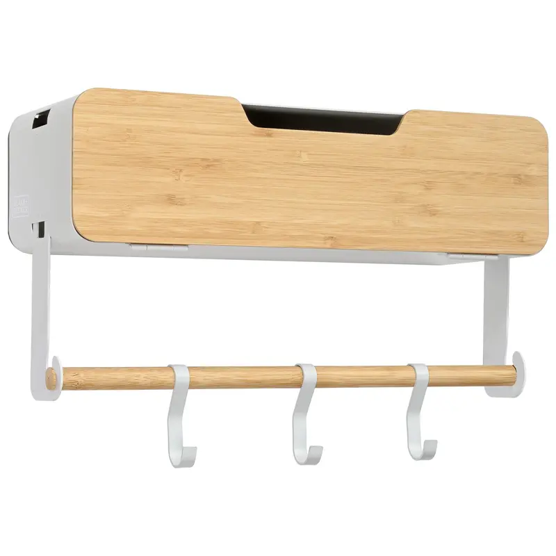 White Magnetic Hanging Shelf Rack System With Door 1