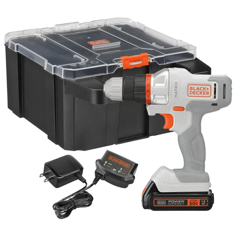 White Matrix™ 20V Max* Cordless Drill System – Includes Battery, Charger & Storage Case 1