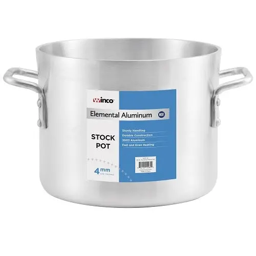 Winco Aluminum Stock Pot – 10-Quart Elemental Series 1