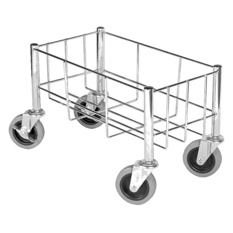 Winco Dwr-1708 Heavy-Duty Wire Trash Can Cart 1