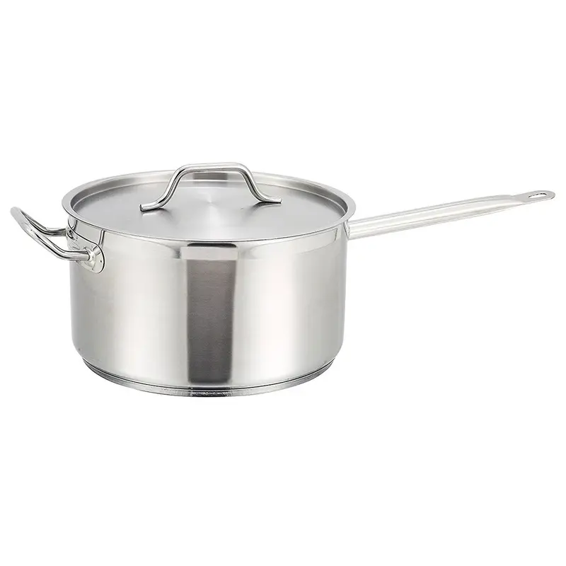 Winco Sssp-10 10-Quart Premium Stainless Steel Sauce Pan With Lid 1