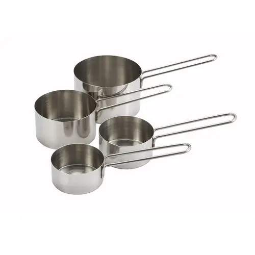 Winco Stainless Steel Measuring Cup Set – 4-Piece Nested Set (Model Mcp-4P) 1