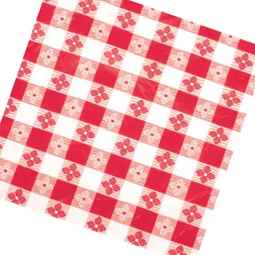Winco Tbcs-52R Square Flannel Tablecloth – Red, 52" X 52" 1