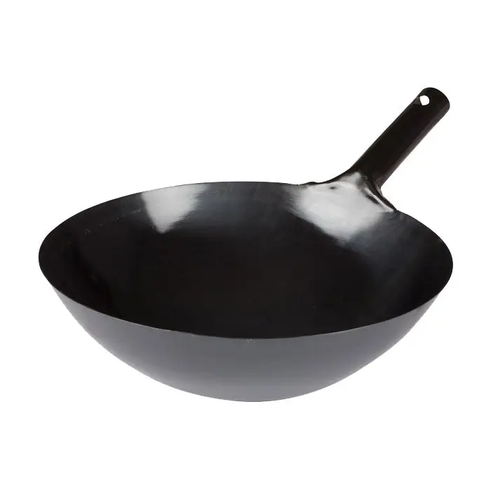 Winco Wok-34 Traditional Carbon Steel Wok – 14" With Loop Handle 1