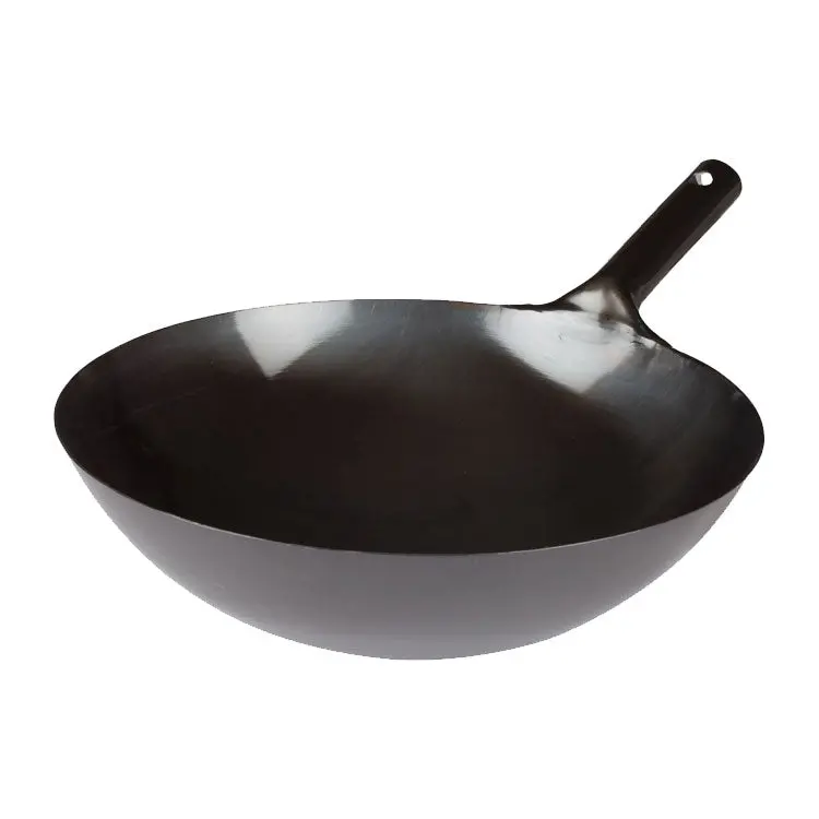 Winco Wok-36 16-Inch Black Carbon Steel Wok With Ergonomic Handle 1