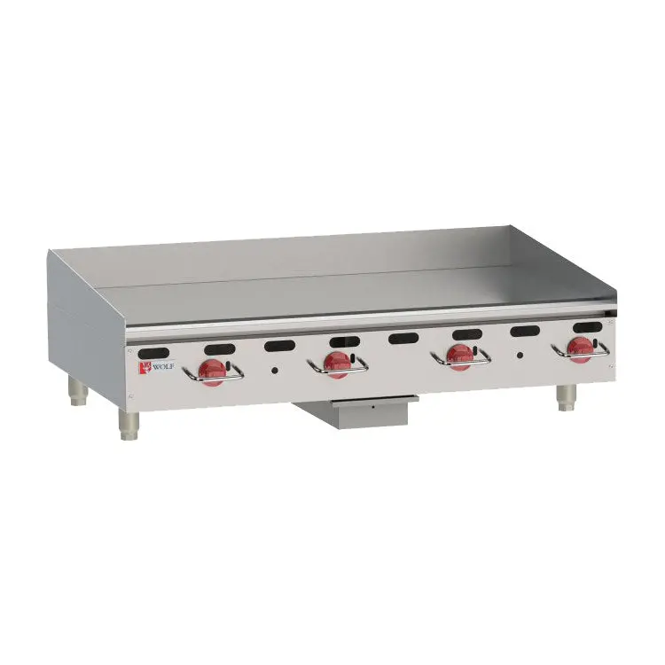 Wolf Agm48-101 Heavy-Duty Natural Gas Countertop Griddle – 48-Inch, 4-Burner 1