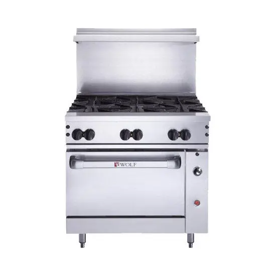 Wolf C36S-6B-N Challenger Xl Commercial Range – 36" Stainless Steel, 6 Burners + 1 Oven, Natural Gas 1