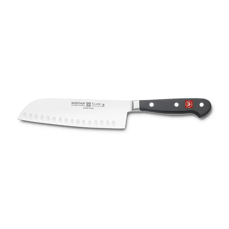Wüsthof 4183-7 Trident Classic Santoku Knife – 7" Hollow-Edge Blade 1