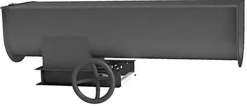 14" Rack-And-Pinion Gate For Screw Conveyors – Flat Slide Design, 3/16" Thickness 1