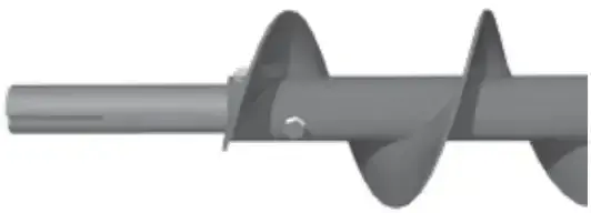 152-2242 Screw Conveyor Drive Shaft — 3-7/16", Includes Seal 1